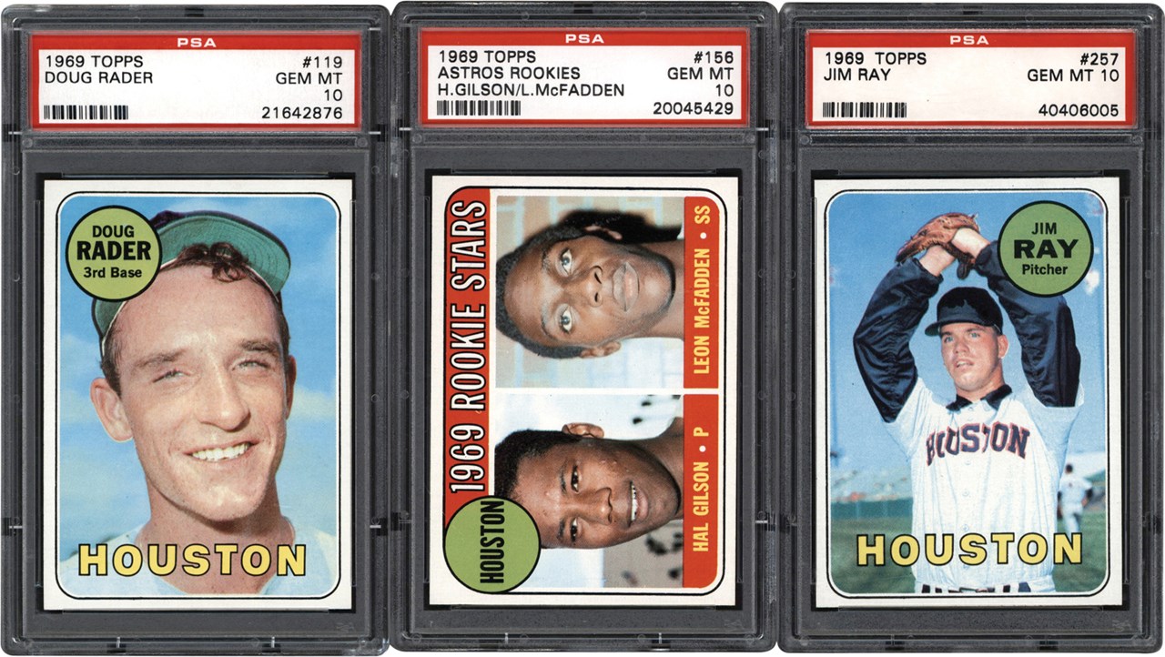 Baseball and Trading Cards - 1969 Topps Houston Astros PSA GEM MINT 10 Trio (3)
