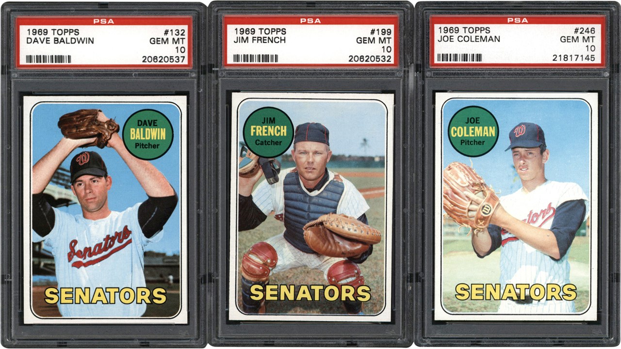 Baseball and Trading Cards - 1969 Washington Senators PSA GEM MINT 10 Trio (3)