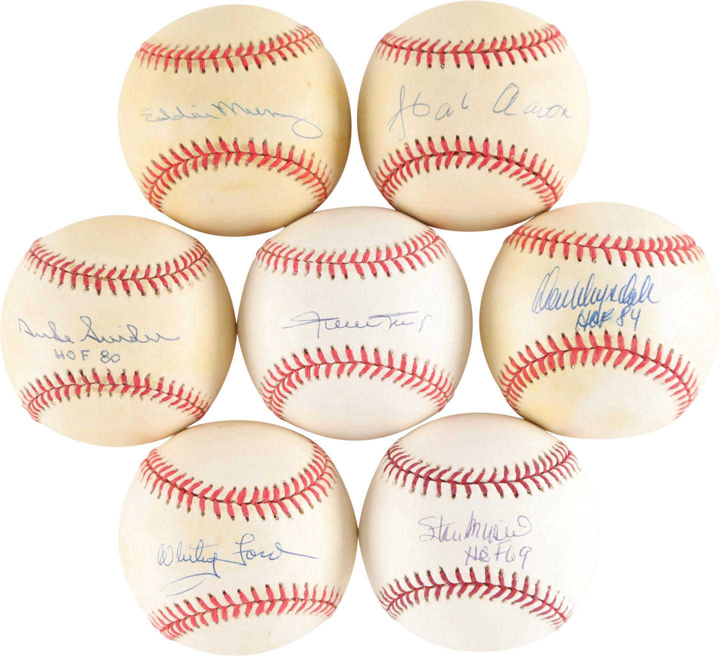 - Hall of Famers Single-Signed Baseball Collection (87)
