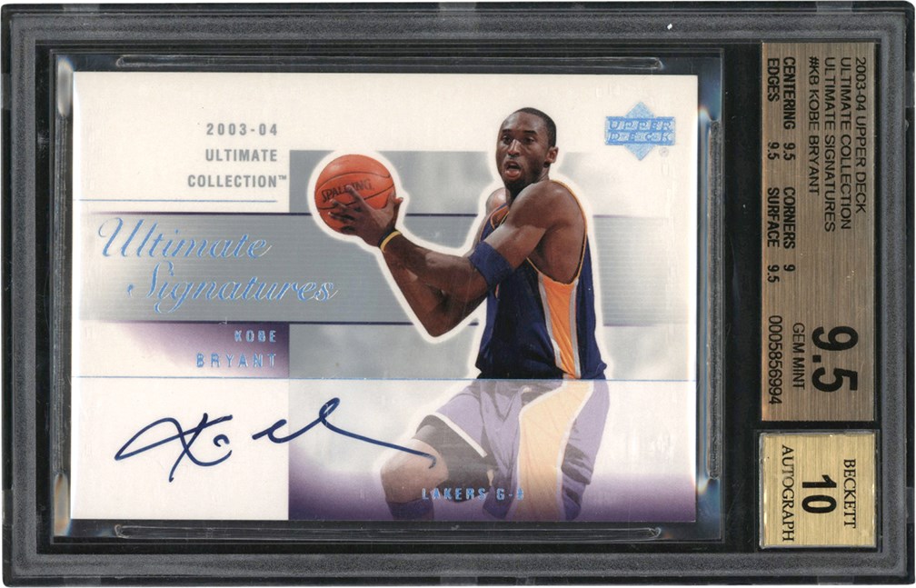 Basketball Cards - 2003-04 Ultimate Collection Signatures #KB Kobe Bryant Autograph BGS GEM MINT 9.5 - Auto 10
