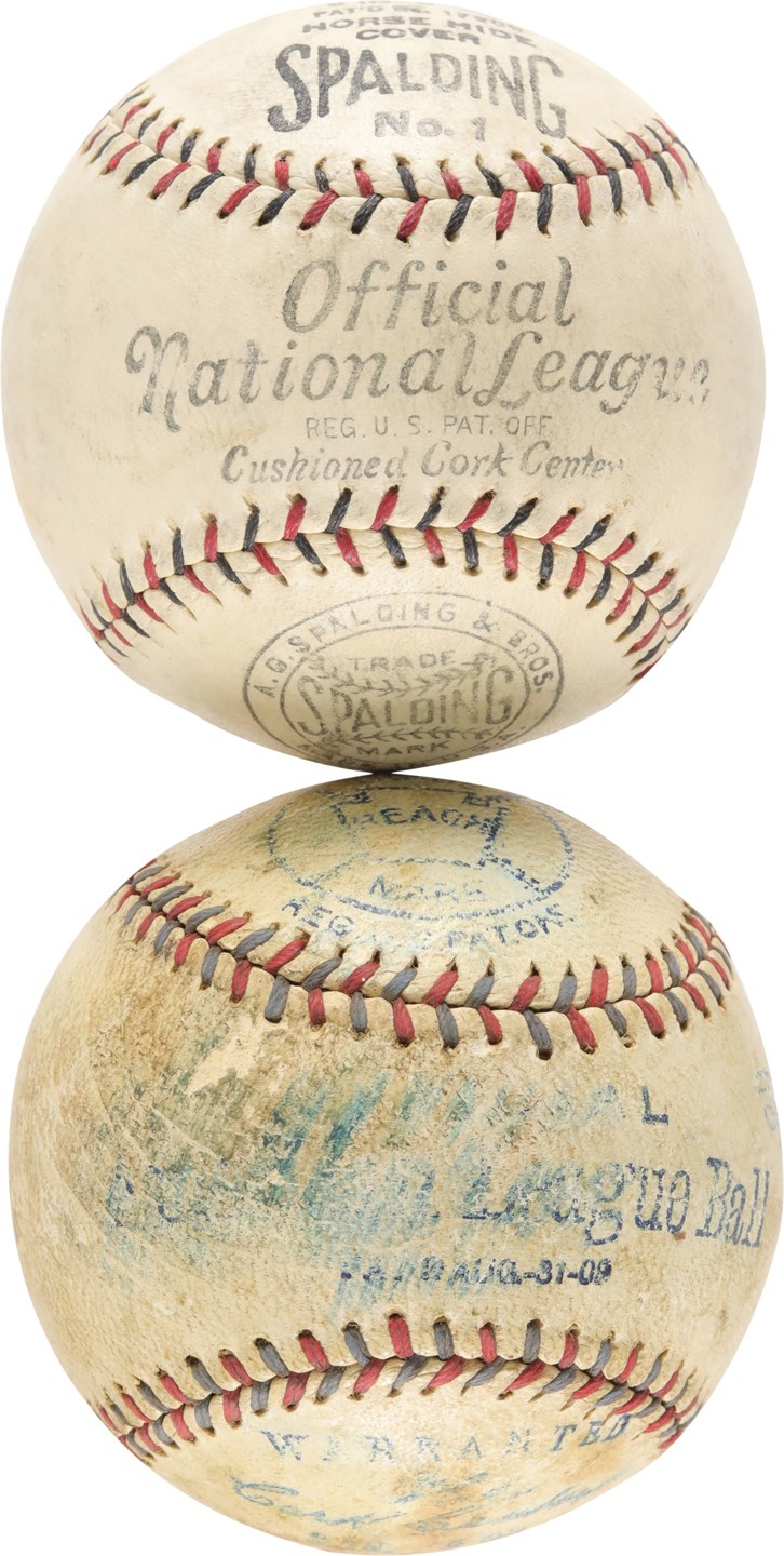 Baseball Memorabilia - Early 1900s Official American and National League Baseballs (2)