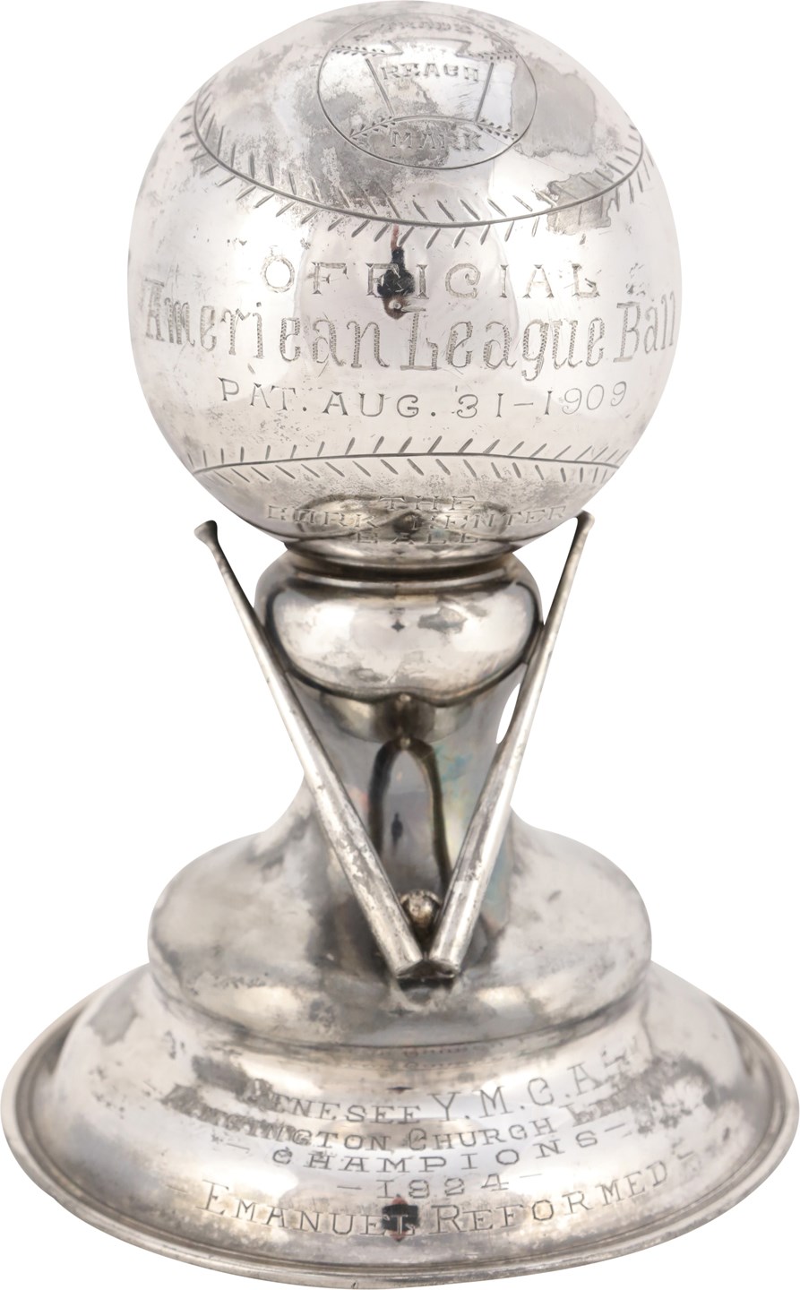 Baseball Memorabilia - 1924 Reach Official American League Baseball Trophy Topper