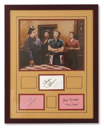 Honeymooners Color Photograph with Signatures