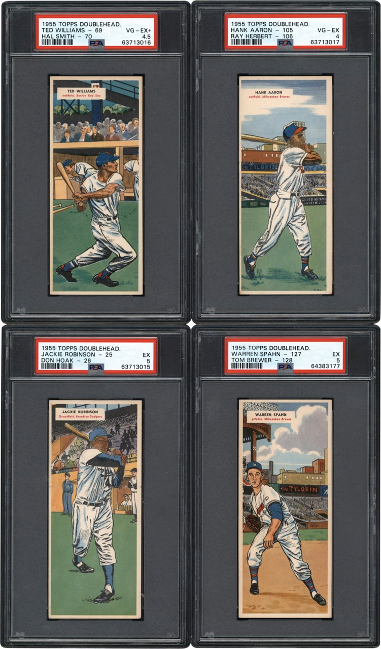 1955 Topps Doubleheader Near Complete Set w/Duplicates (55/66)