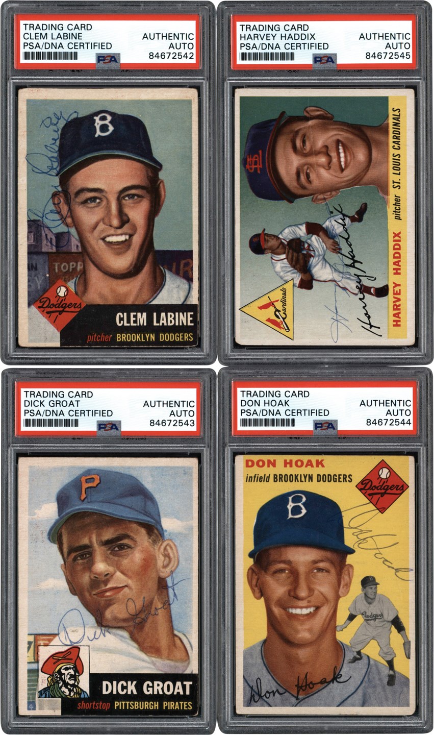 - 1952-1962 Topps & Leaf Signed Baseball Card Collection (450+) PSA