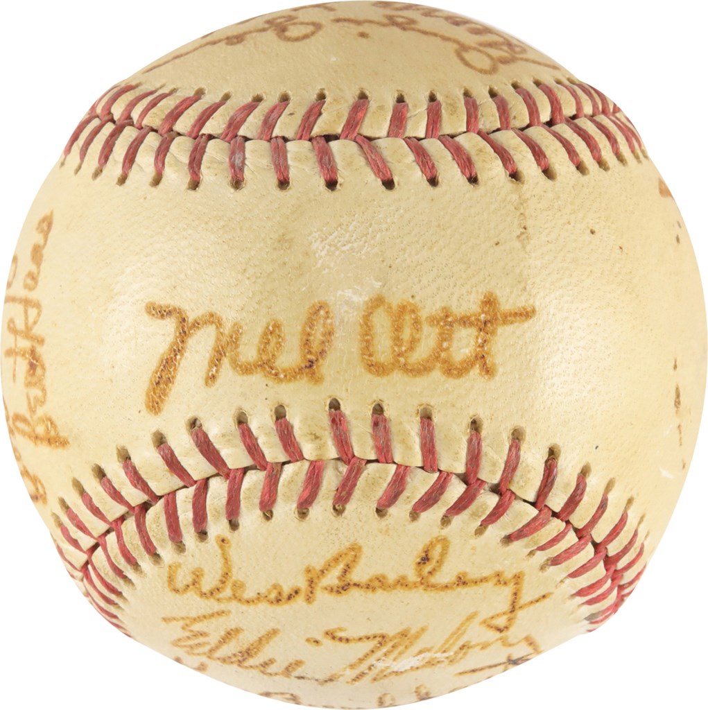 Baseball Autographs - 1951 Oakland Oaks Team Signed Baseball w/Mel Ott (PSA)