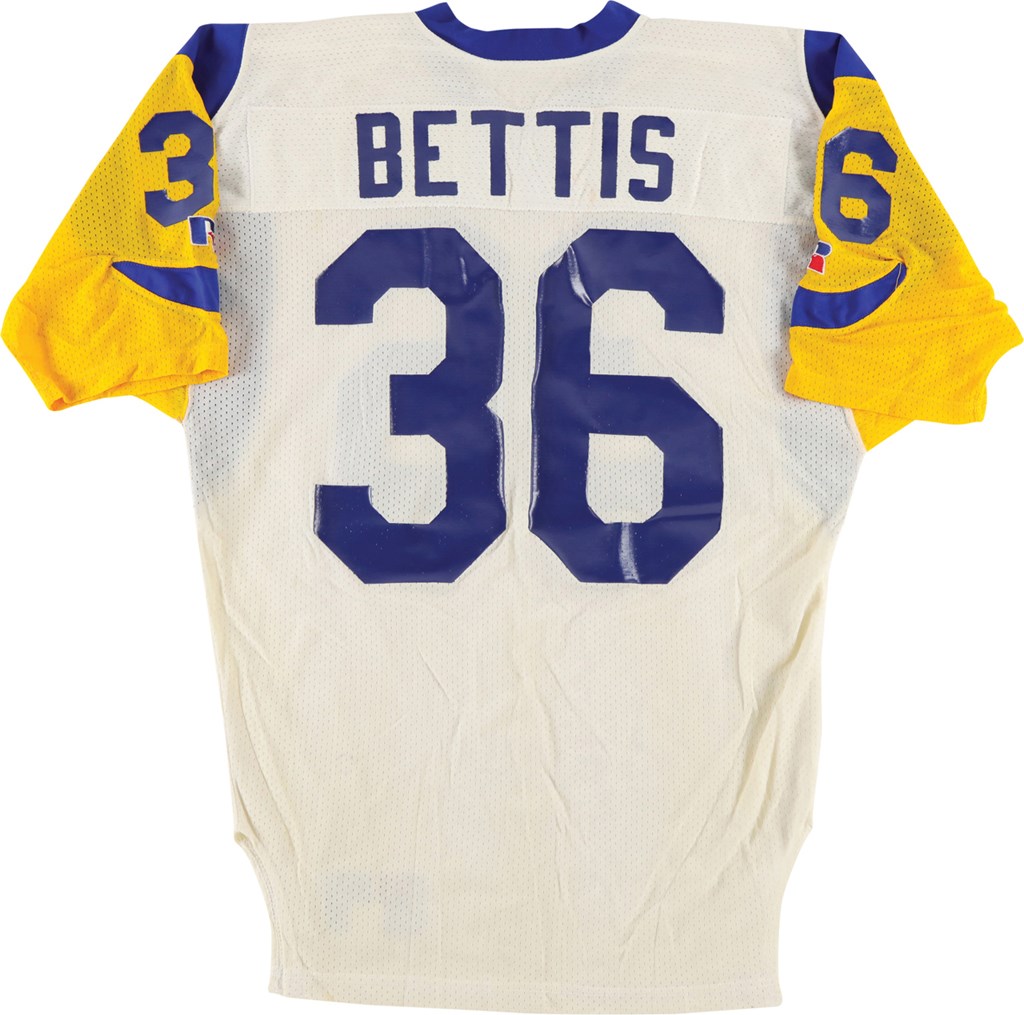 - 1993 Jerome Bettis Los Angeles Rams Rookie Game Issued Jersey