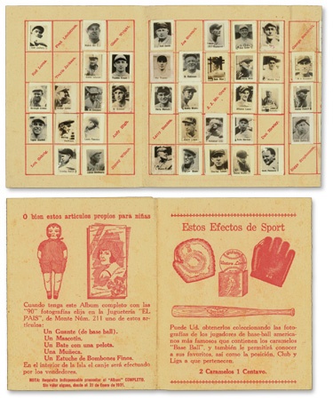Cuban Baseball - 1931 Chocolate Baguer Set in Folder