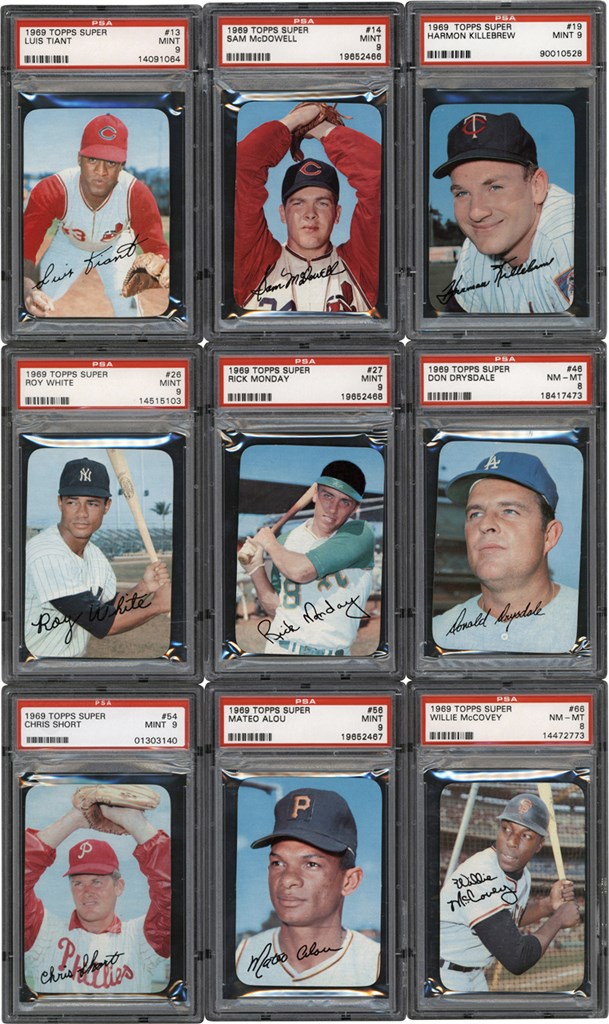 Baseball and Trading Cards - 1969 Topps Super High Grade Partial Set (31/66) All PSA