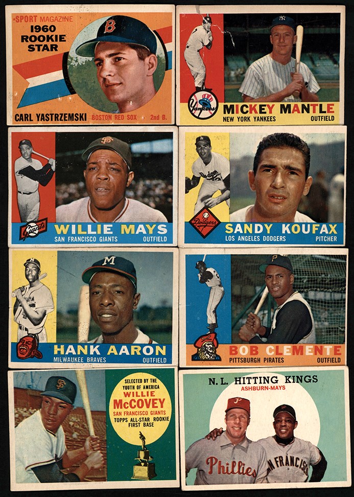 1956-1972 Topps Baseball Card Collection (725+) w/Mantle,Clemente & Mays