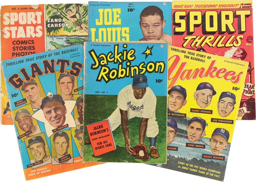 Vintage Sports Comic Book Collection (20) w/Ruth, Mantle, & Mays