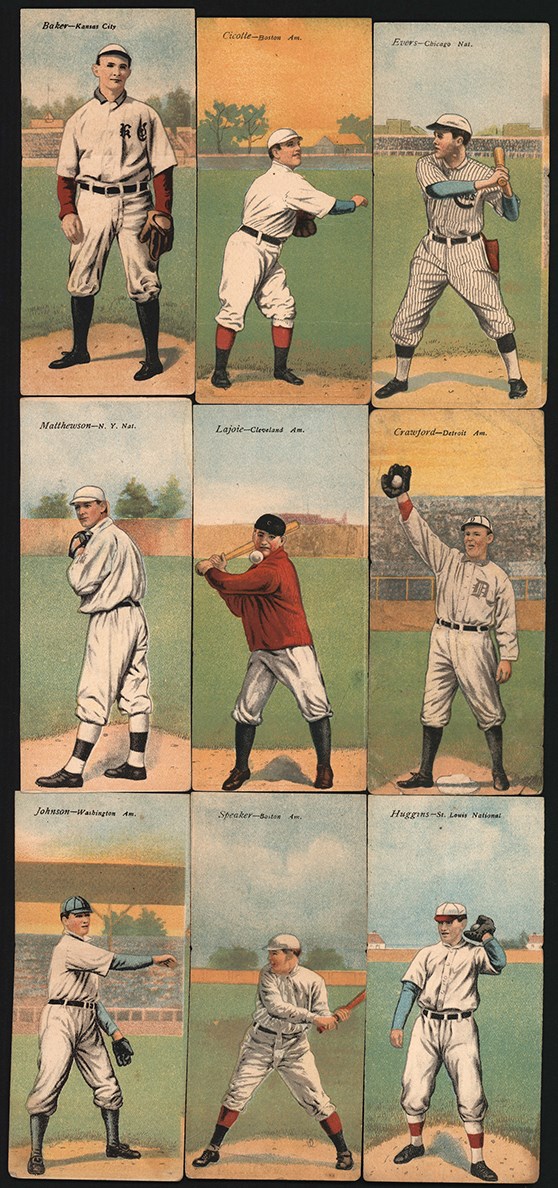 Baseball and Trading Cards - 1911 T201 Mecca Double Folder Complete Set (50)