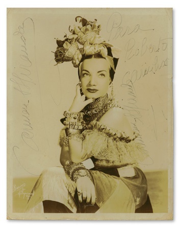 Carmen Miranda Twice Signed Photograph