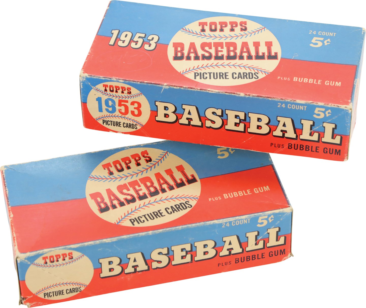 Baseball and Trading Cards - Pair of 1953 Topps Baseball Display Boxes
