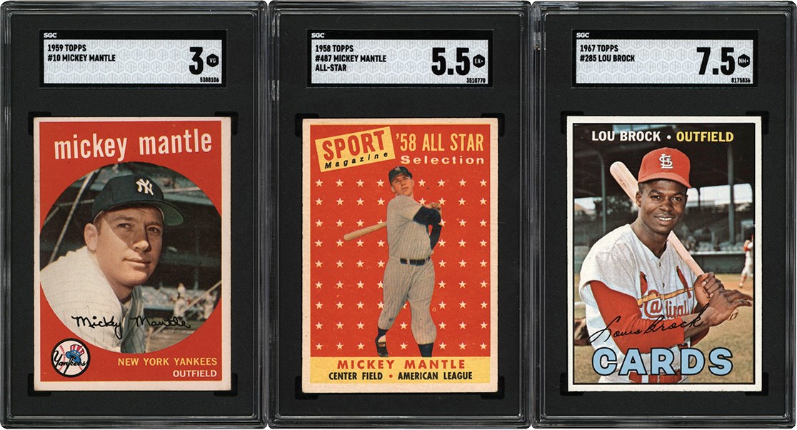 - 1951-1980 Topps & Bowman  Collection (141) w/1959 Topps Mickey Mantle SGC VG 3