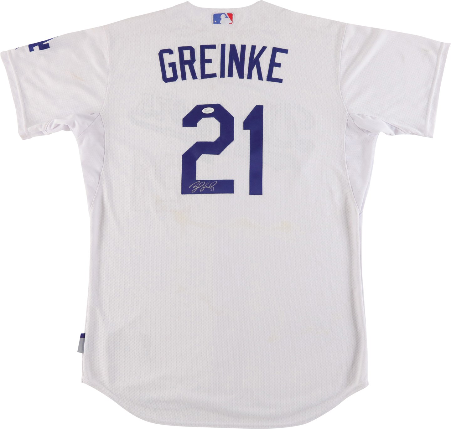 Baseball Equipment - 2015 Zack Greinke Los Angeles Dodgers Signed Game Worn Jersey