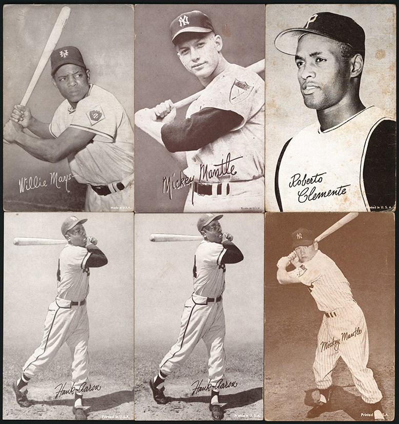 - 1939-66 Exhibit Baseball Collection  (117) w/Clemente & Mantle