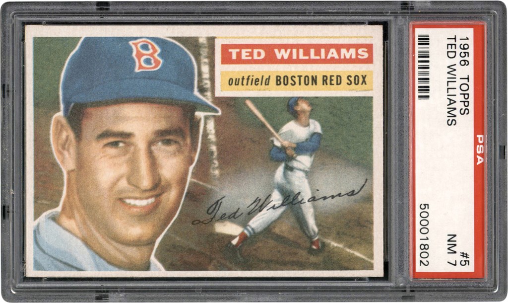 Baseball and Trading Cards - 1956 Topps #5 Ted Williams PSA NM 7
