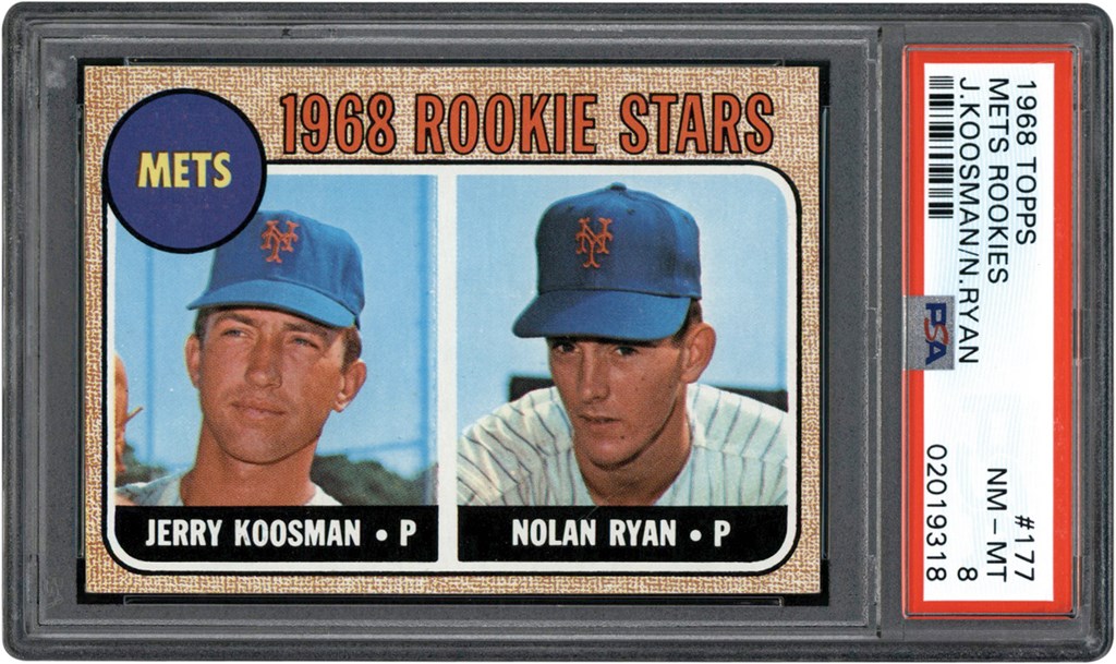 Baseball and Trading Cards - 1968 Topps Nolan Ryan #177 Rookie Card PSA NM-MT 8