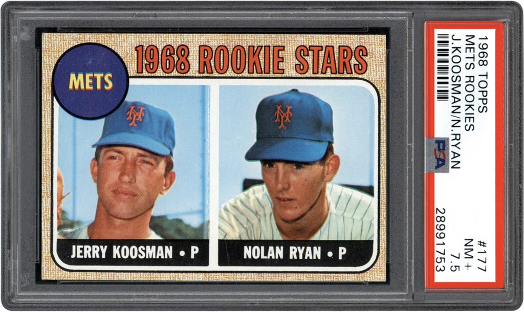 Baseball and Trading Cards - 1968 Topps Nolan Ryan #177 Rookie Card PSA NM+ 7.5
