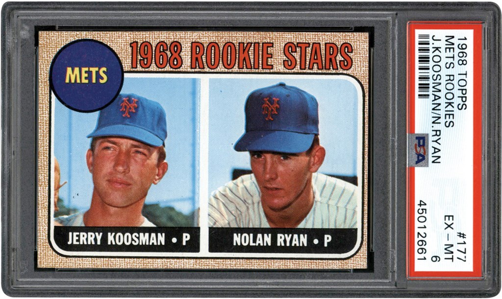 Baseball and Trading Cards - 1968 Topps Nolan Ryan #177 Rookie Card PSA EX-MT 6