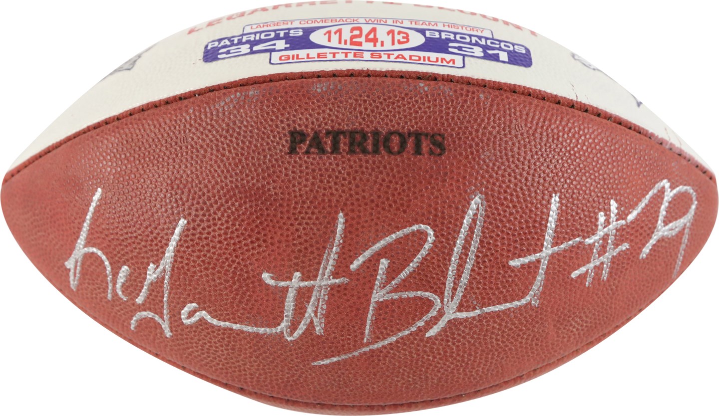 - 11/24/13 LeGarrette Blount Signed Presentation Game Ball from Largest Comeback Win in Patriots History (Player Sourced & JSA)