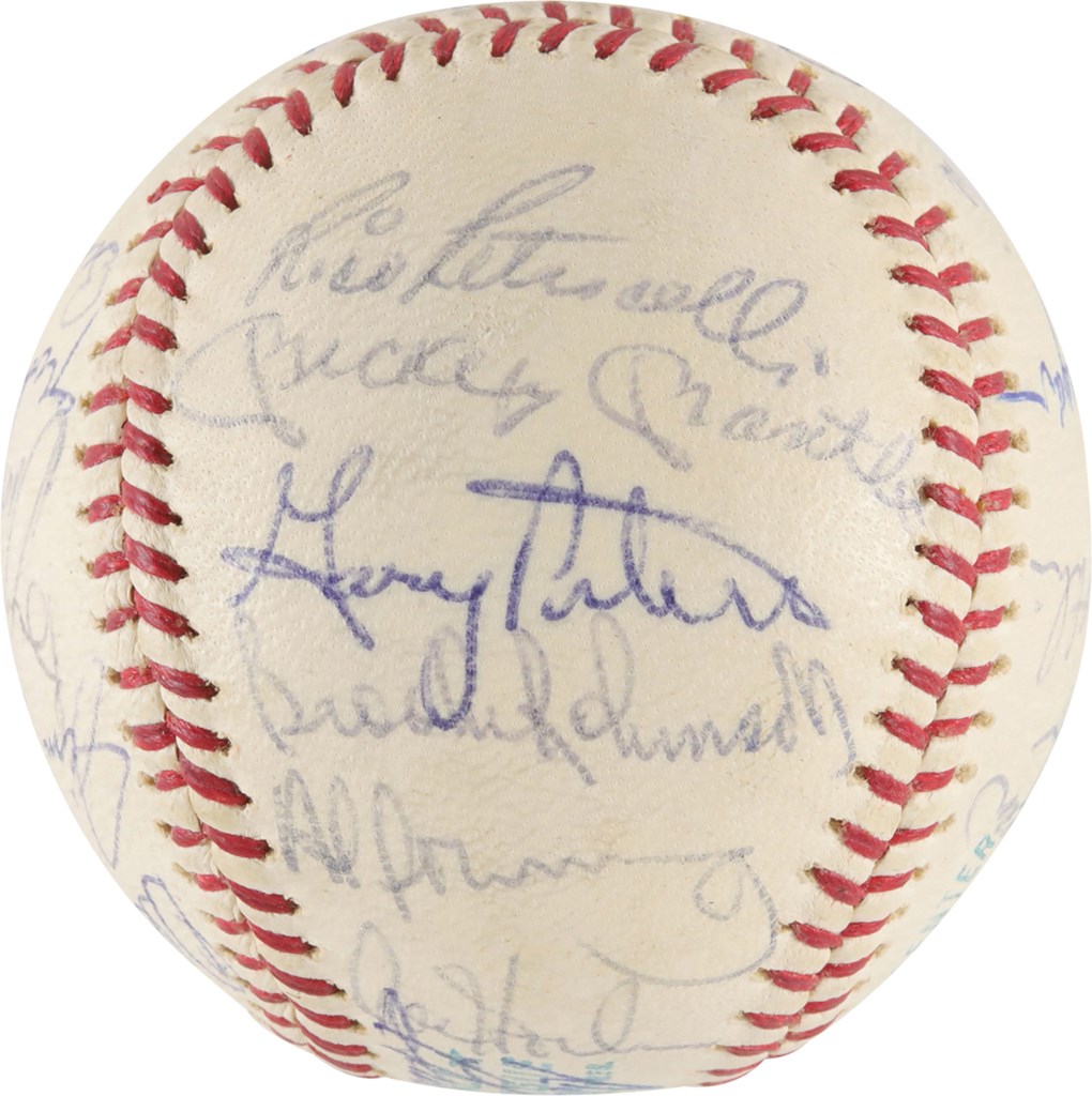 Baseball Autographs - 1967 American League All Star Team Signed Baseball w/Mantle (PSA)