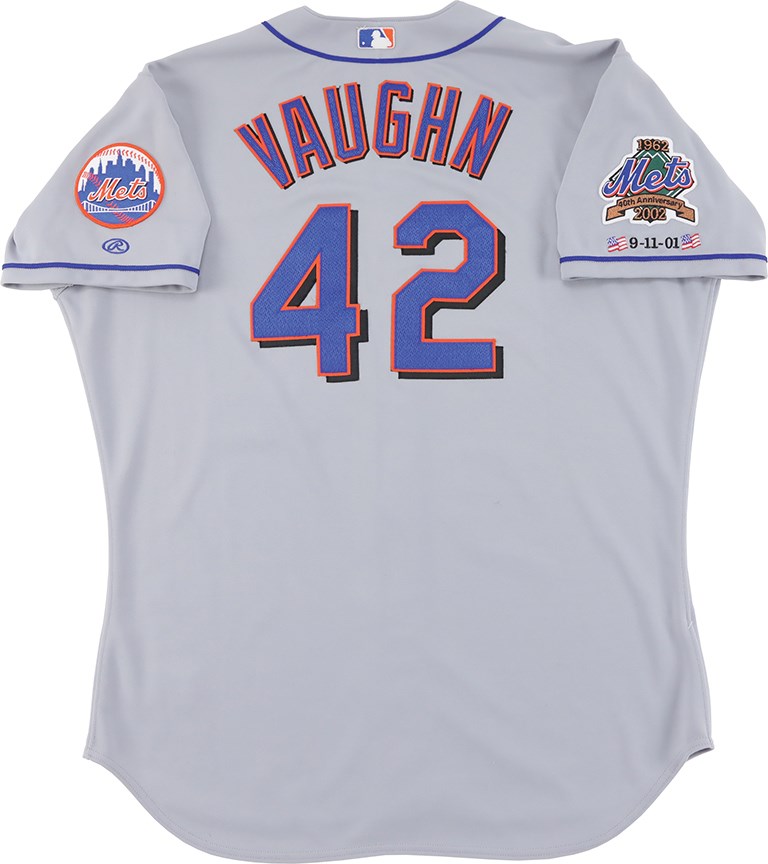 - 2002 Mo Vaughn New York Mets Game Worn Jersey