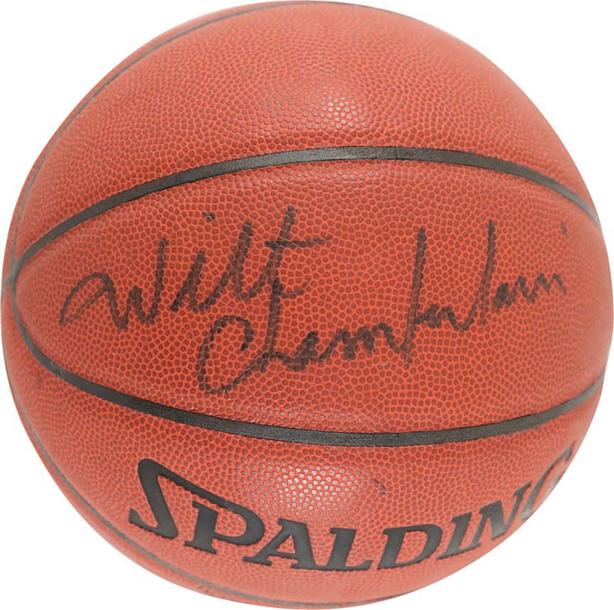 Basketball - Wilt Chamberlain Signed Basketball (PSA)