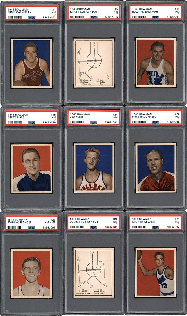 Basketball Cards - 1948 Bowman Basketball High Grade PSA Collection (13)