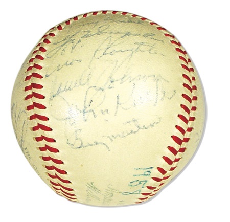 NY Yankees, Giants & Mets - 1958 New York Yankees Team Signed Baseball