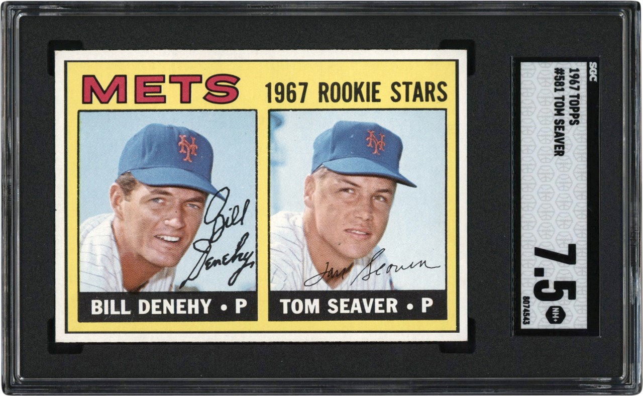 Baseball and Trading Cards - 1967 Topps  #581 Tom Seaver Rookie Card SGC NM+ 7.5