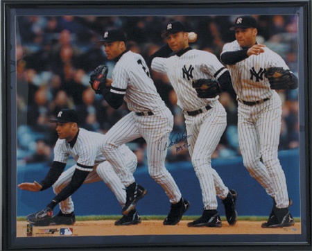 NY Yankees, Giants & Mets - Huge Derek Jeter Signed Photograph (30x40”)