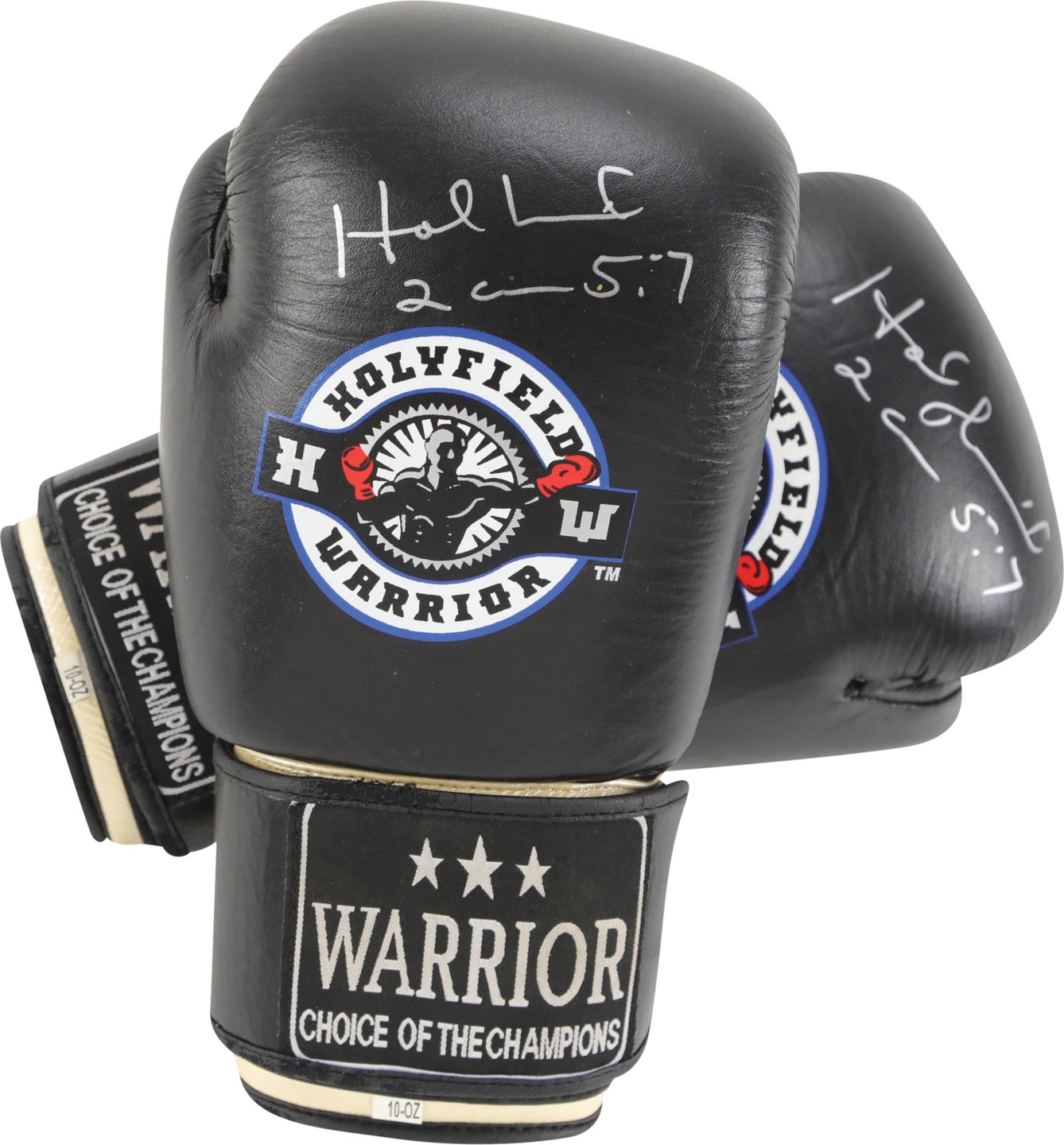 - Evander Holyfield Signed Worn Gloves from Home Gym