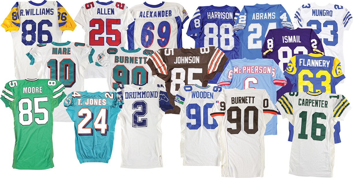 Football - 1990s-2000s Syracuse Alumni Game Worn & Issued Football Jersey Collection w/Marvin Harrison (18)