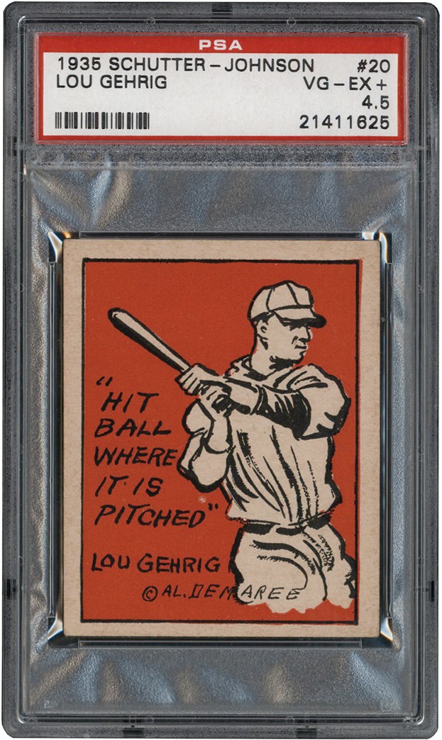 Baseball and Trading Cards - 1935 Schutter-Johnson #20 Lou Gehrig PSA VG-EX+ 4.5