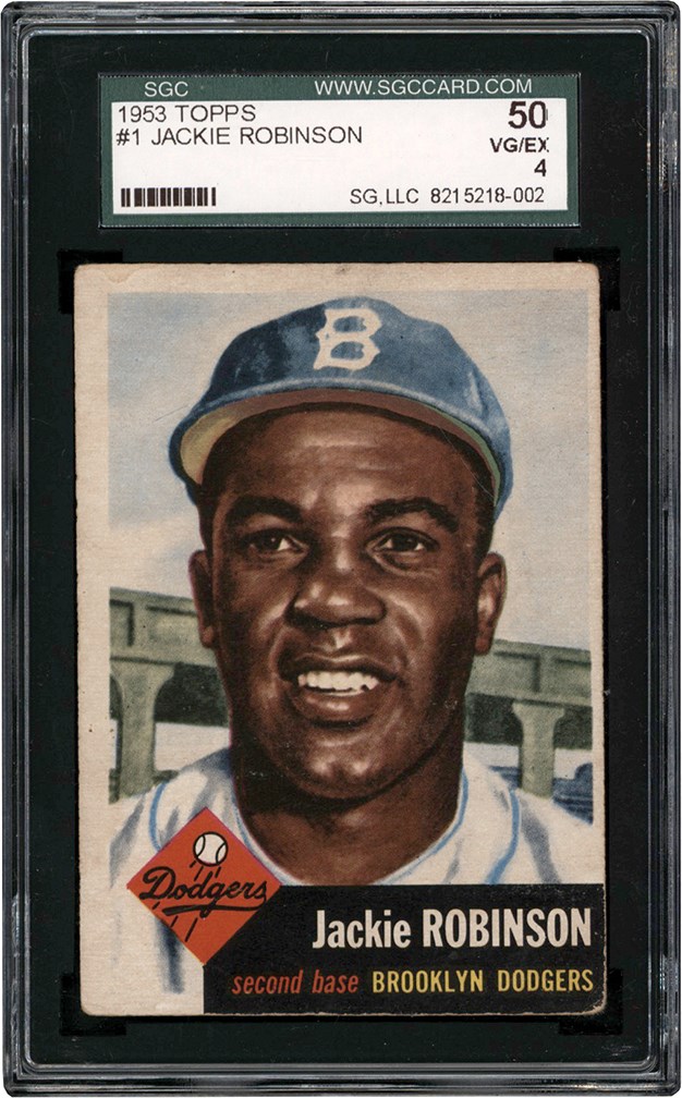 Baseball and Trading Cards - 1953 Topps #1 Jackie Robinson SGC VG-EX 4