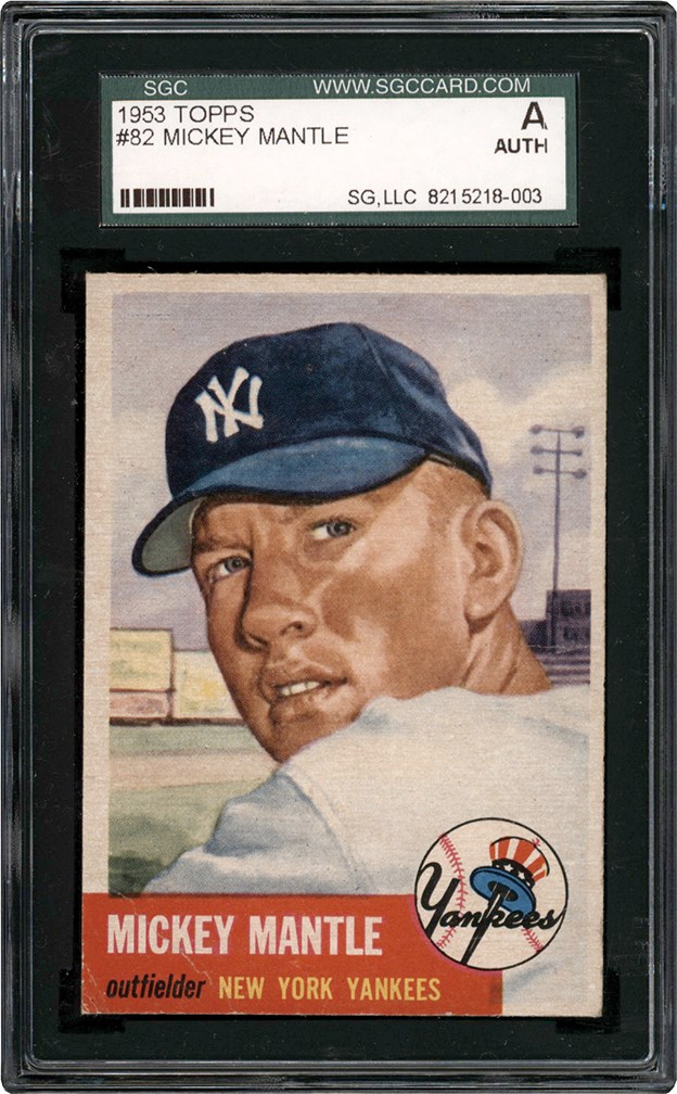 1953 Topps #82 Mickey Mantle SGC Authentic