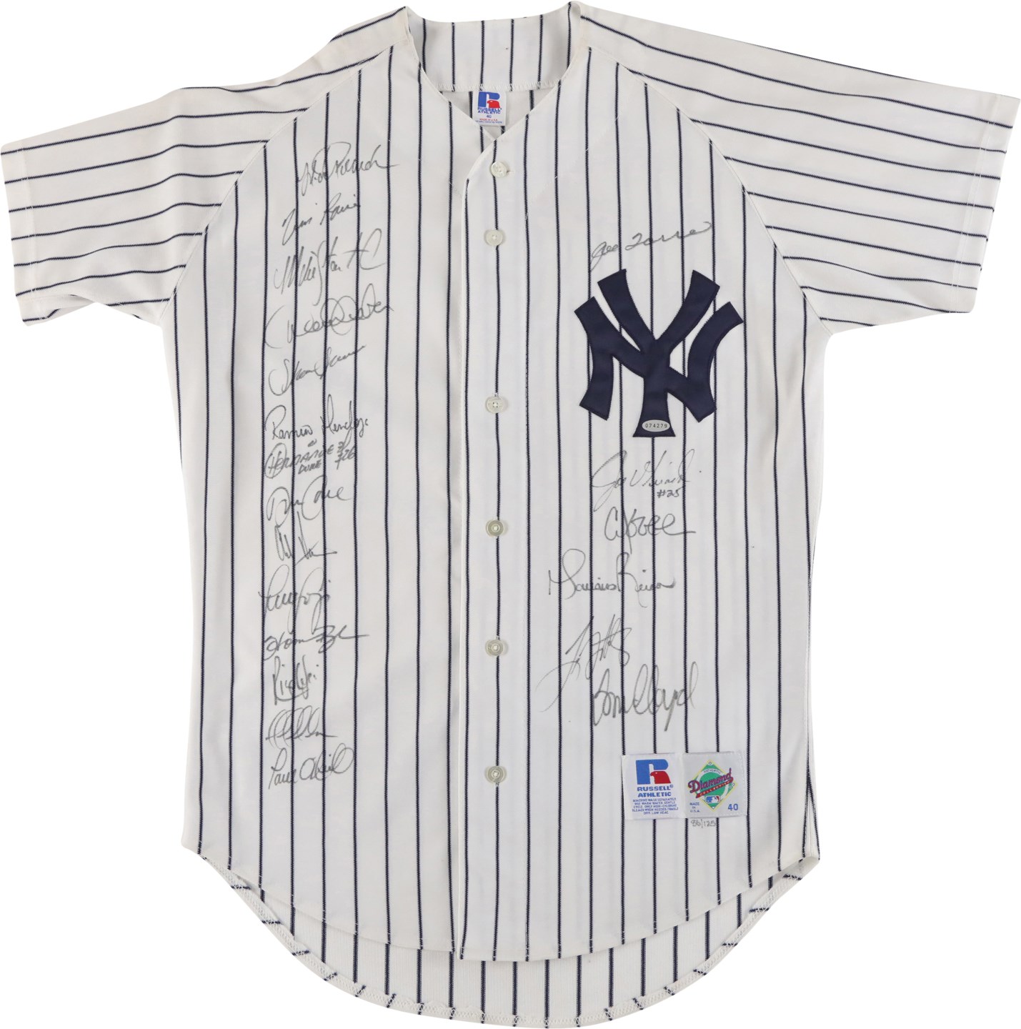 1998 World Champion New York Yankees Team Signed Jersey Limited Edition #86/125 (Steiner)