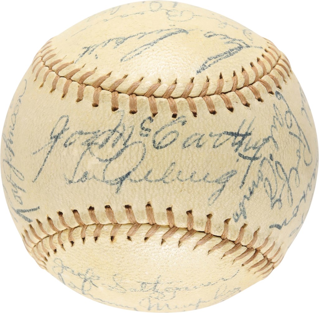 - Extraordinary 1936 New York Yankees Team Signed Baseball w/Gehrig & DiMaggio (JSA)