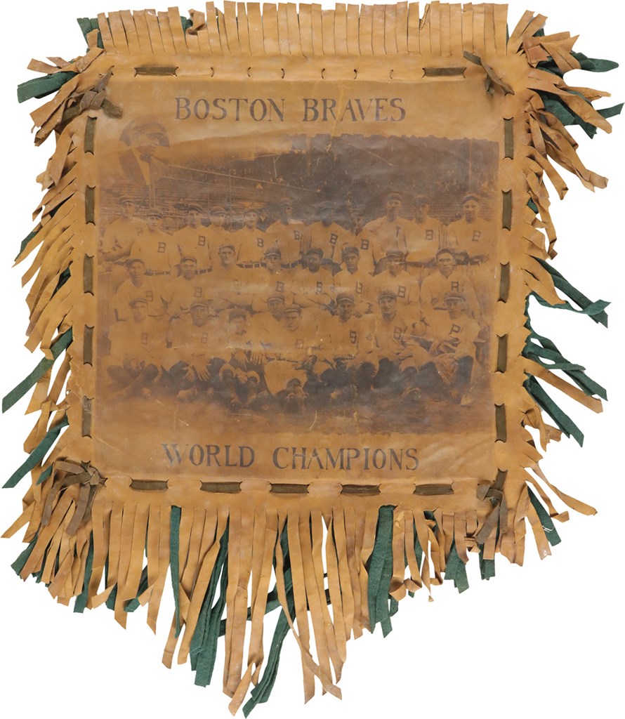 Baseball Memorabilia - 1914 "Miracle" Boston Braves World Championship Leather