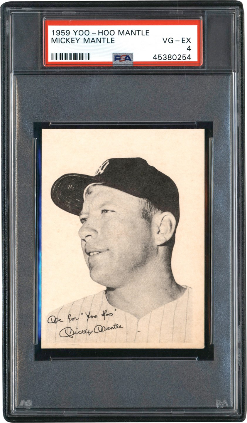- xtremely Scarce 1959 Yoo-Hoo Mickey Mantle PSA VG-EX 4 (1 of 5 PSA Examples)