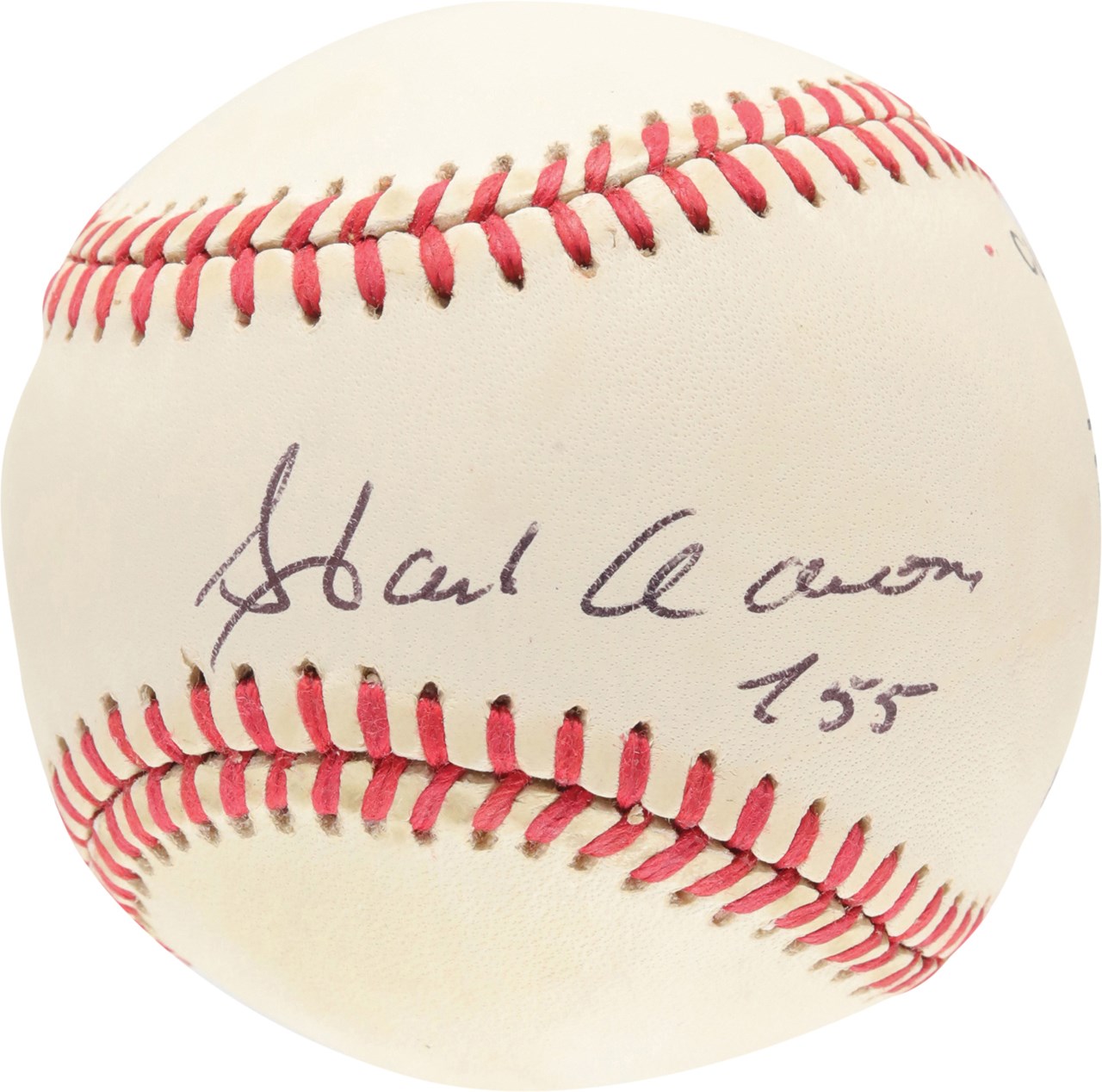 Baseball Autographs - Hank Aaron "755" Single Signed Baseball (JSA)