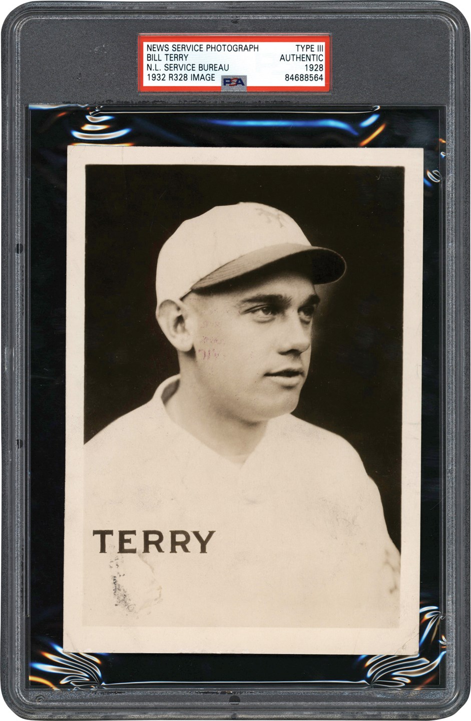 Vintage Sports Photographs - 1928 Bill Terry Photograph Used for 1932 R328 U.S. Caramel Card (PSA Type III)