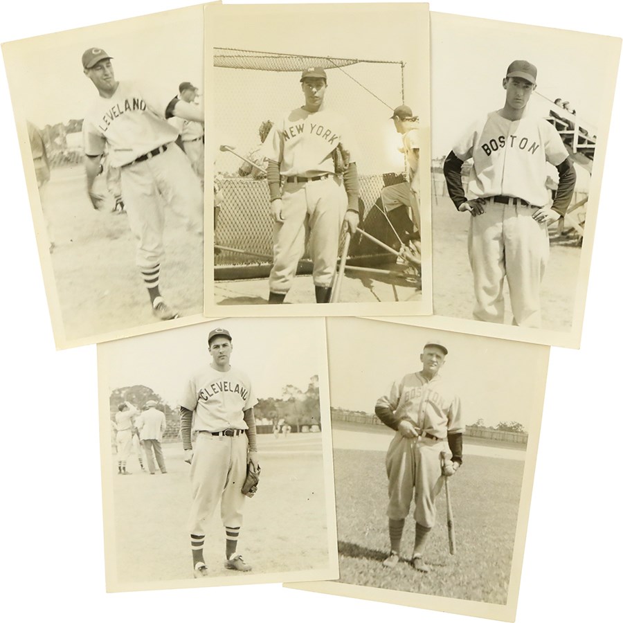 Vintage Sports Photographs - 1939-1941 Major League Legends at Spring Training Original Photographs w/Ted Williams, Joe DiMaggio & Jimmie Foxx (27)