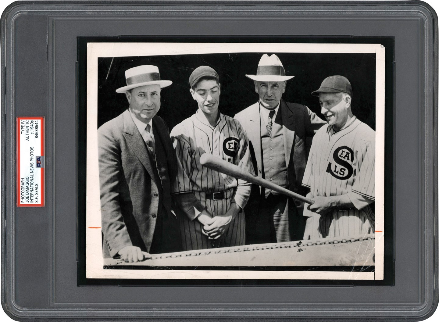 Vintage Sports Photographs - One of the Earliest Known Professional Baseball Photographs of Joe DiMaggio (PSA Type IV)