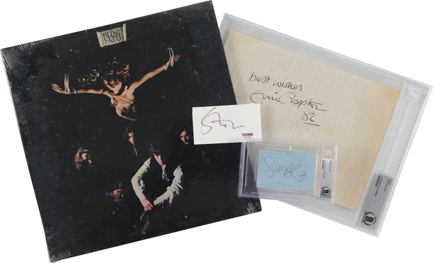 - Blind Faith Complete Autograph Collection with One of the Best Vintage Eric Clapton Full Name Signatures