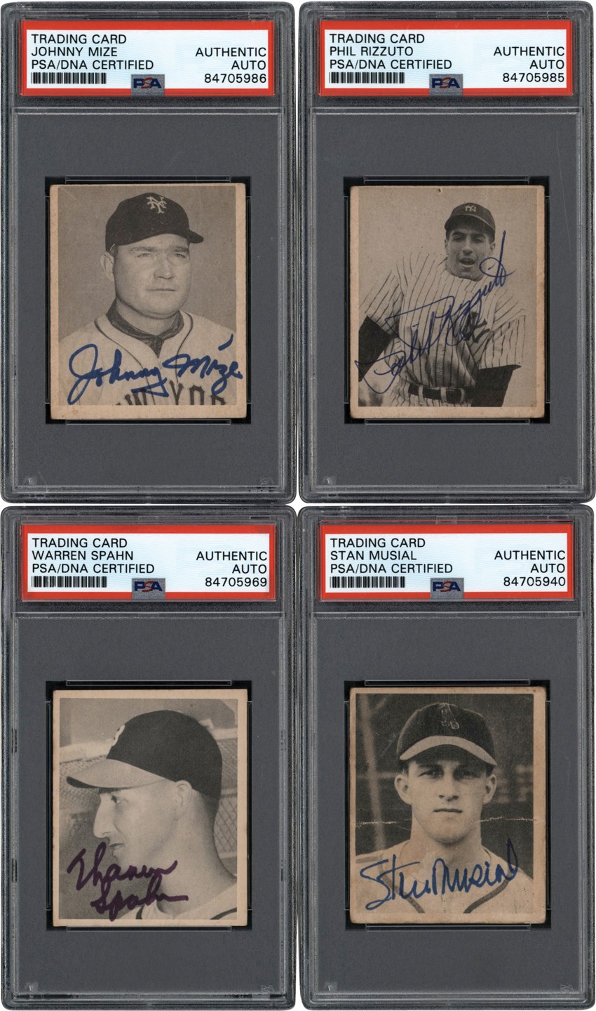 - Signed 1948 Bowman Baseball Collection (34) w/Stan Musial PSA/DNA