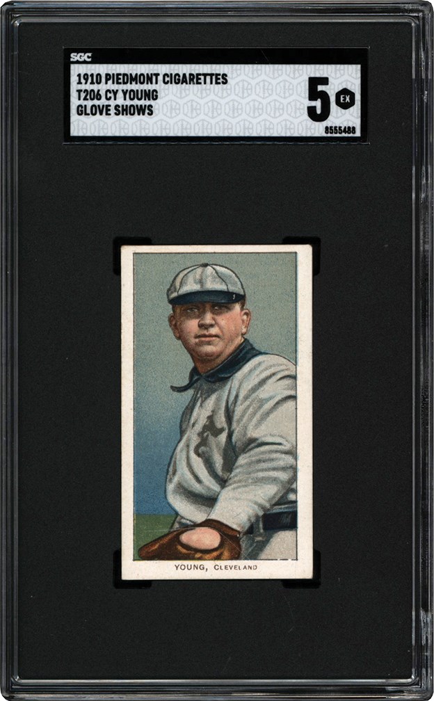 Baseball and Trading Cards - 1909-1911 T206 Cy Young Glove Shows SGC EX 5