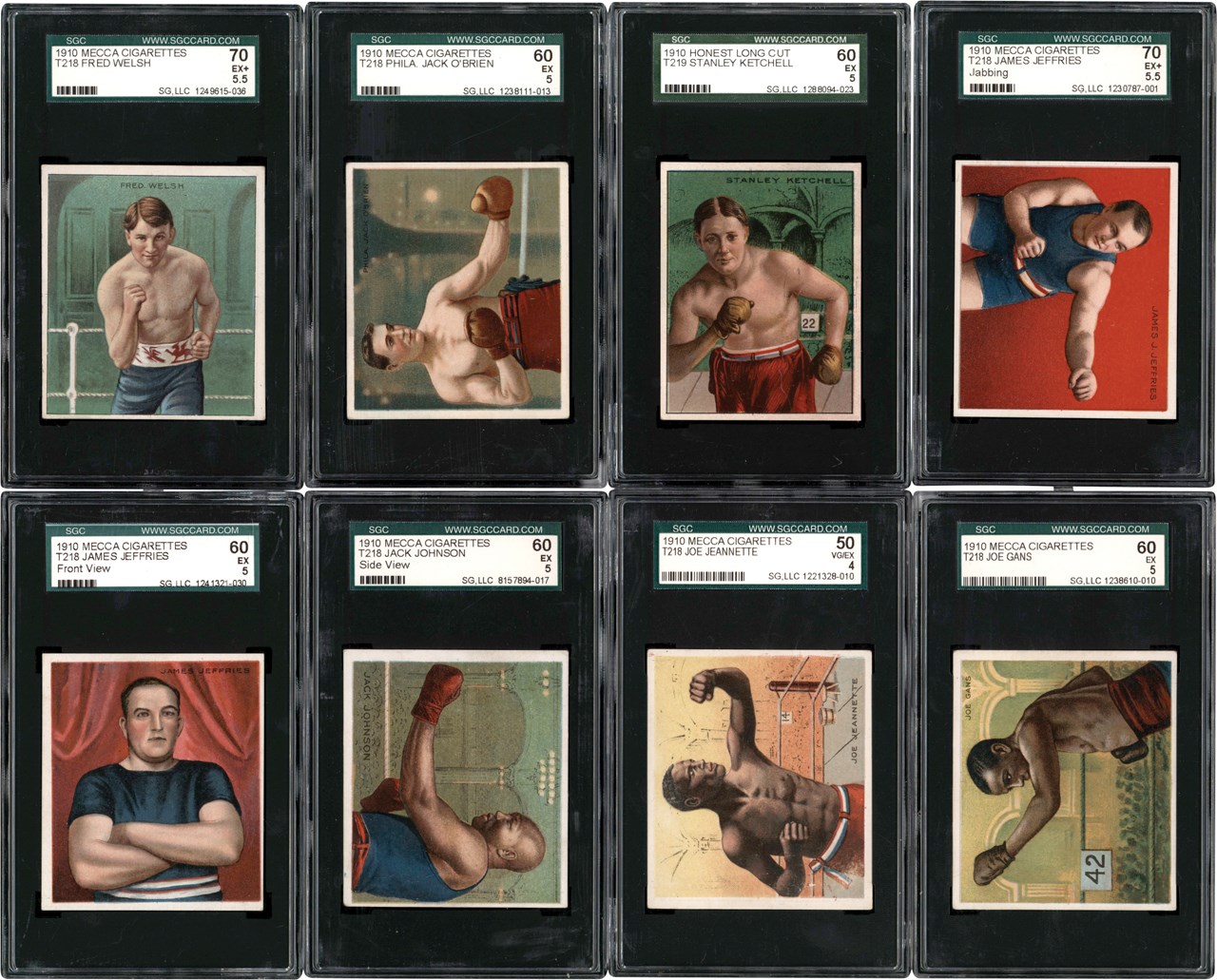 - 1910 T218 & T219 Mecca Boxing Card Collection (232) All PSA/SGC
